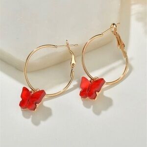 3/$30 💛 Butterfly Hoop Earrings